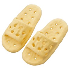 Nizeu 高級防滑EVA浴室拖鞋, 黃色, 1個