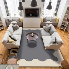이정데코 쉐입 클라우디 비정형 거실 러그