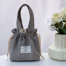 allode 束口燈芯絨包, 6 灰色