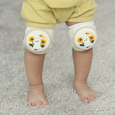 Romomtics 嬰幼兒用高級刺繡三層緩衝護膝 2件組, 1個, 向日葵