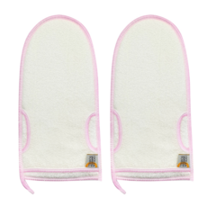 Oceantowel 身體手套沐浴巾, 粉紅色 + 白色, 2個, 1入