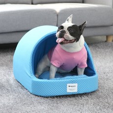 REDPUPPY Bidi 點點圓形寵物屋, 藍色