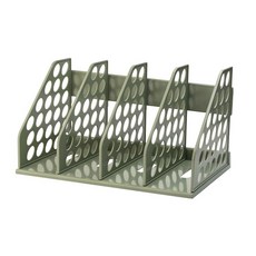 VWY 4단 조립형 심플 책상 파일 서류 책꽂이, 그린