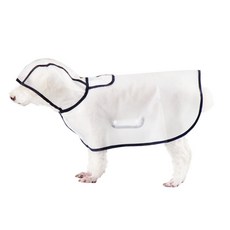 Medicheat 狗狗透明斗篷雨衣, 白色