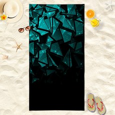PDS Living 華麗大理石圖案亮點大型沙灘巾系列 80 x 160cm, 05, 1個