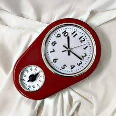 復古靜音掛鐘, 酒紅色