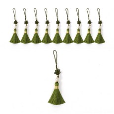 홈앤라이프 短流蘇, 綠色, 10個