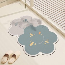 알럽홈 더블 플라워 규조토 발매트, TYPE4, 1개