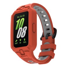 SPACE SHIELD 相容戶外盔甲一體式智慧手錶錶帶, 橘灰