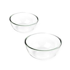 Glasslock 耐熱鋼化玻璃攪拌碗 2 件套, 調理碗2L+4L