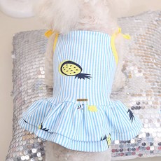 DING DONG PET 寵物鳳梨麻糬洋裝, 藍色