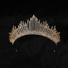 LunaGlam 線條環形派對自助婚禮珠寶皇冠 WT317, 1個, 金色