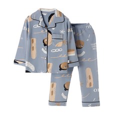 STARDOOR 孩童有領長袖睡衣套組