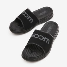 男款素色拖鞋 DJ6620, 黑色, 270mm