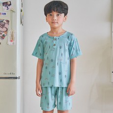 CL STORY 男孩童印花短袖睡衣+短褲