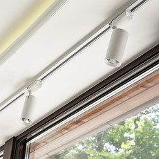 DAYSTAR HOUSE LED無頻閃圓筒COB軌道燈 30W 晝光色, 白色, 1個