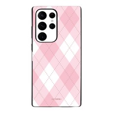 유스픽 디자인 카드 2장 수납 마그네틱도어 휴대폰 케이스 아가일 체크