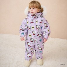 milkmile 女童用 Peanuts Snoopy 時尚滑雪服