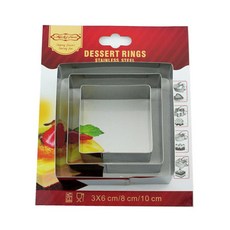 이홈베이킹 사각 무스링, 1세트