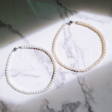 노이드비 여성용 초커 진주목걸이 기본숏타입 2종 세트