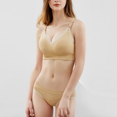 高彈力蕾絲哺乳內衣褲套裝
