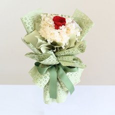 城市花園繡球花永生玫瑰花束, 紅色