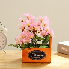 ASHWOLF 室內裝飾人造植物, 粉紅色, 1個