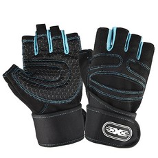 허브플러스 바이크 사이클 반장갑 양손 세트, 블루