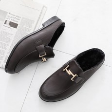 GODSHOE 男款皮革刷絨穆勒鞋