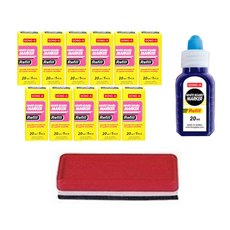Donga 白板 Marka 補充墨水 20ml x 12p + 板橡皮擦套裝, 藍色, 1套