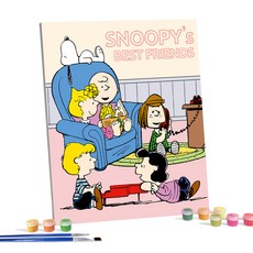 iLovePainting 花生漫畫 DIY 數字油畫 40 x 50 cm, BEST FRIEND, 1個