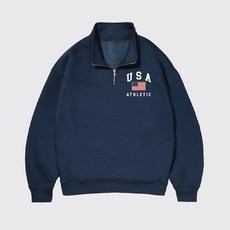 TOM&RABBIT USA 寬鬆版型半拉鍊基本款大學T恤