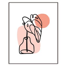 추상 일러스트 그림 인테리어 액자 IDP-065, 엣지 블랙