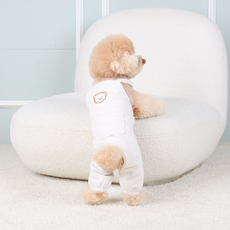 AMYLOVESPET 狗狗LA幼熊刷毛連身衣, 象牙白