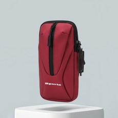 파라주니 아웃도어 러닝 사이클 휴대폰 보관 피트니스 장비 암백 HJ0629, 레드, 1개