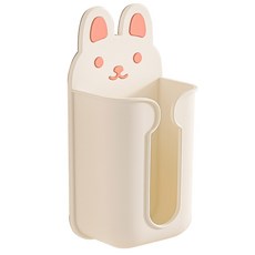 小麥購物 動物壁掛面紙盒, 白粉兔, 2個