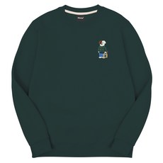 okstar 男女通用 迷你休閒 Brodog 刺繡 特殊雙面 大學T 1SSP004