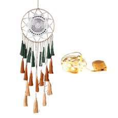 3단 테슬 드림캐쳐 LED형, 그린