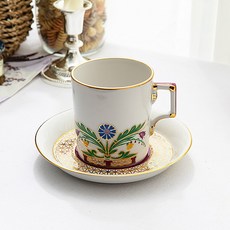 임페리얼포슬린 헤럴딕 모스코 메탈릭 티컵앤소서 220ml, 혼합색상, 1세트