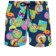 VILEBREQUIN 男士泳裝印度度假圖案短褲拉伸 VQ-20SSMSOU0F03342