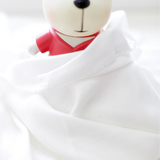 대나무 밤부 이중가제 파스텔목장 원단, 백아이무지, 1개