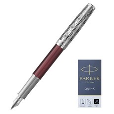 PARKER Sonnet 高級 CT 鋼筆 + 墨盒, F, 金屬紅
