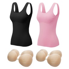 soleil 女童學生無痕無鋼圈無縫線U型內衣背心2件組 + 附加襯墊2p