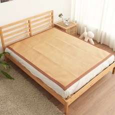 JINDACHI 金大器 頂級紙纖透氣軟藤涼蓆 厚款, 柔藤 原木色, 涼感墊