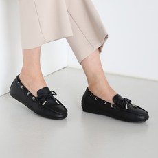 단골언니 여성용 찡 리본 드라이빙 실비아 가죽 로퍼