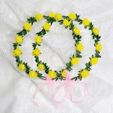 lilydress 玫瑰薄紗花冠 LFC24 2入, 黃色