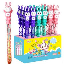 快樂兒童 40cm 大兔子造型泡泡棒 15入組, 1組, 薄荷綠+紫色+嬰兒粉紅色