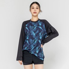 에이치머스 여성용 아나스 오버핏 긴팔티 래쉬가드