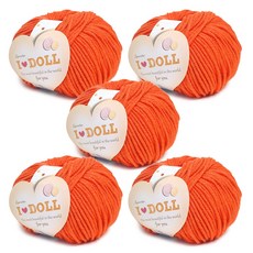 Knitt Idol 編織線 45g, 36 深橘色, 5個