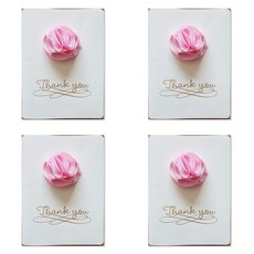Hallmark 胸花花朵感謝卡, LIGHT PINK, 4個